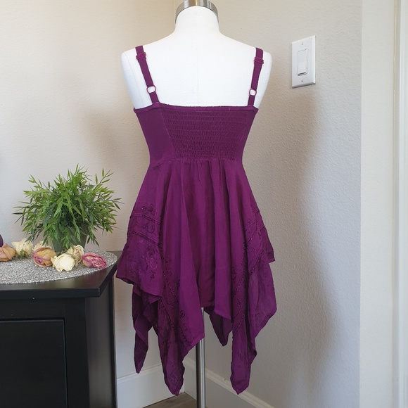 L.S.I. Spaghetti strap Boho dress Size M - Picture 4 of 7